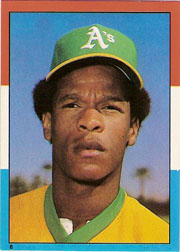 1982 Topps Baseball Stickers     008      Rickey Henderson LL